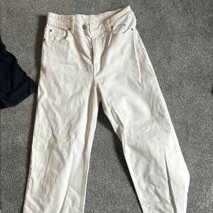 H&M Cream Denim Jeans